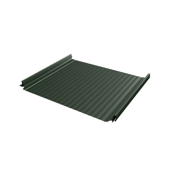 Фальцевая кровля Кликфальц Pro Gofr Grand Line 0,5 GreenCoat Pural BT, matt RR 11 Хромовая Зелень